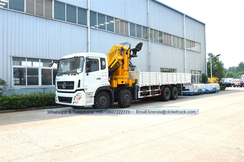 14000 - 16000 кг Dongfeng Kinland 8*4 складной грузовик с краном
