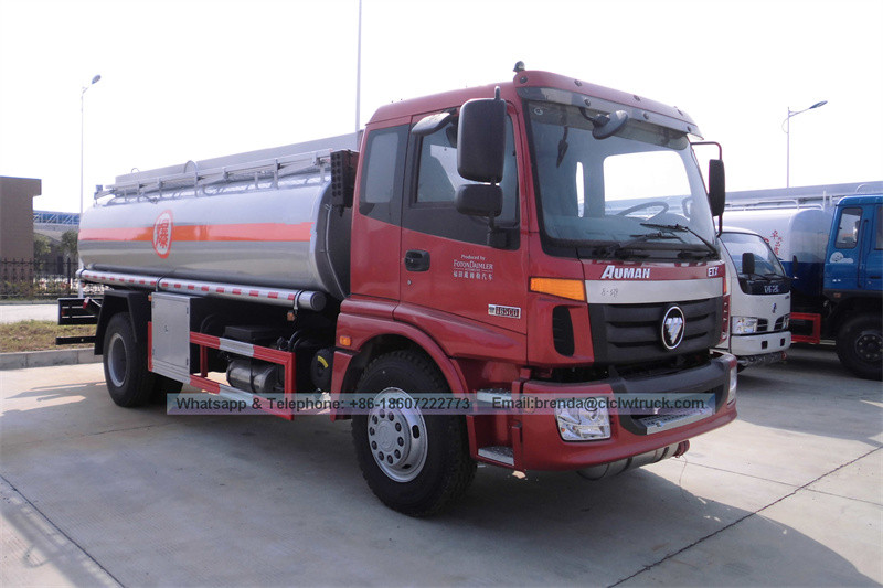 Camion-citerne de carburant Foton 4x2 de 15000 litres en Chine