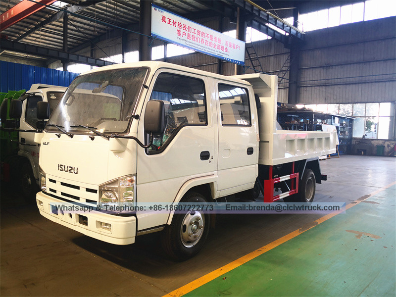 Factory Price ISUZU mini 2-5ton double dump truck hot sale