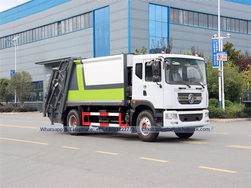 4x2 Dongfeng 10 CBM Waste Compactor Truck, China Garbage Truck Supplier