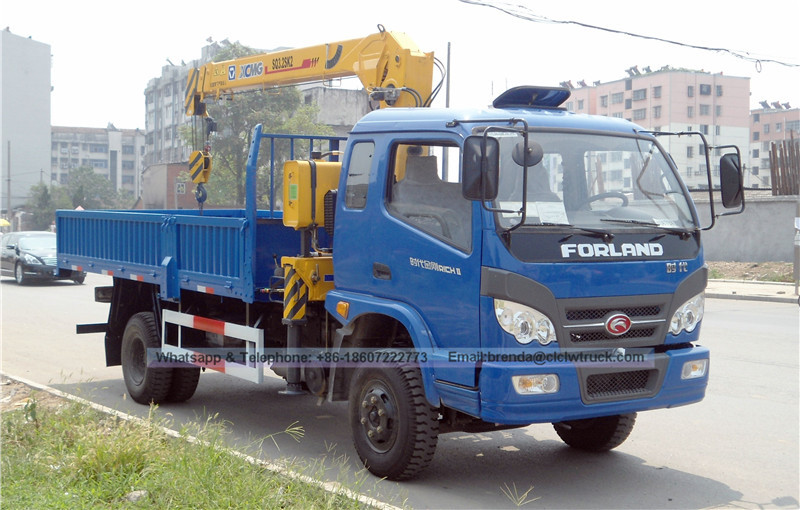 4X2 فوتون فورلند 5000 كلغ شاحنة رافعة هيدروليكية بوم كرين شاحنة