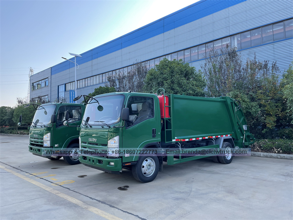 Camion de compacteur à ordures de 5cbm avec châssis Japon Isuzu Compacteur Camion à ordures Vente chaude