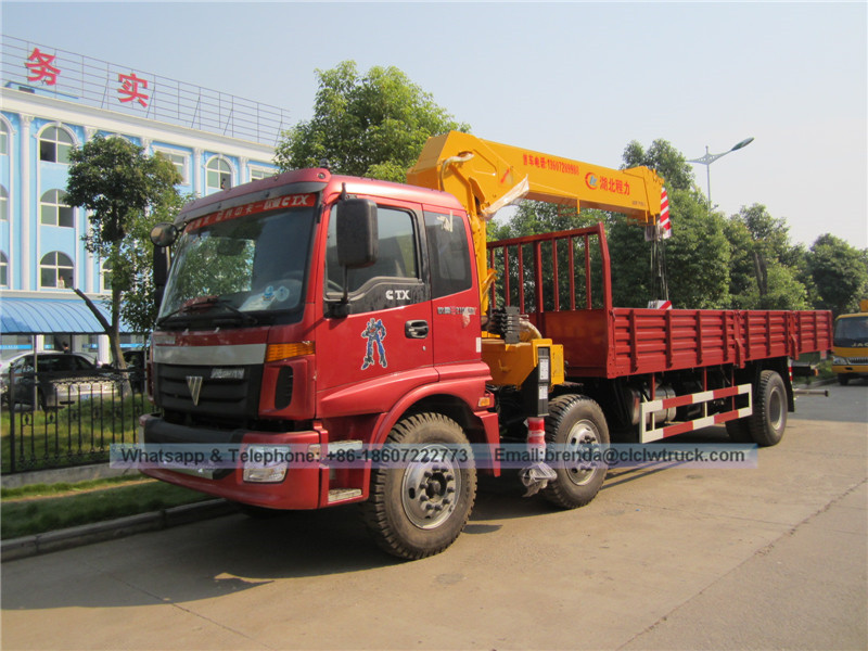 6X2 فوتون Auman من 8-10 طن الطفرة رافعة هيدروليكية شاحنة