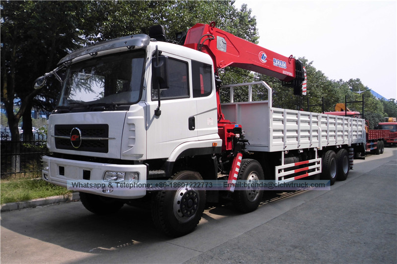 Monté 8x4 Camion Plateau grue Chine Fabricant
