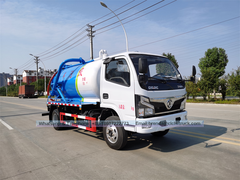 China Best Sewage Treatment Vehicles 5000L 6 cbm tanker Mobile Sewage Suction Truck