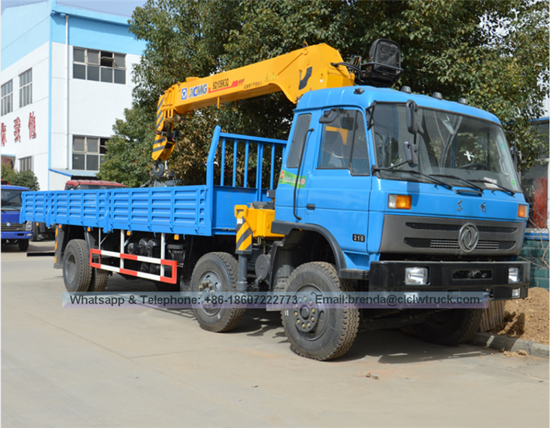 China Dongfeng 6x2 8-10 tons Truck-mounted crane, Straight Boom Crane Truck Manufacturer