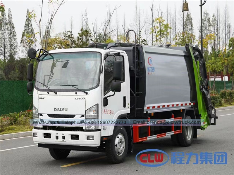 ISUZU 5-8M3 شاحنة القمامة ضغط ، مورد شاحنة القمامة الصينية