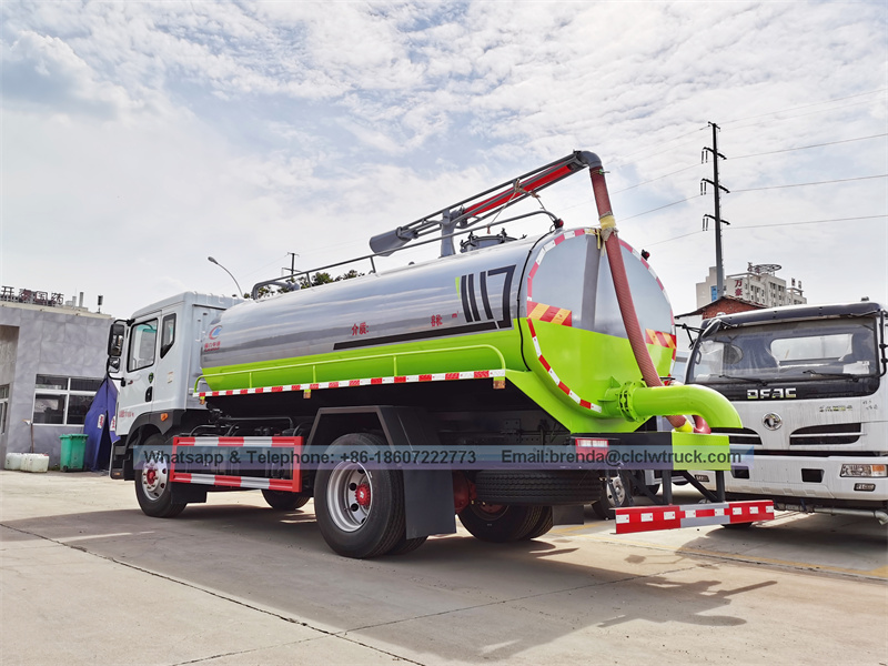 Chinesa Dongfeng Kingrun 10200 Litros 2640 Gallon Fecal Suction Truck