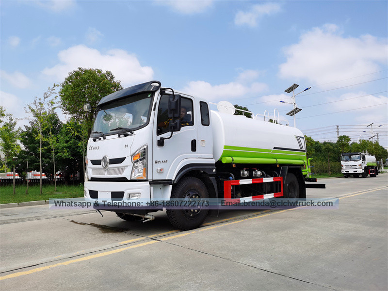Pembekal Lori Air Dongfeng 12000Liters, harga trak tangki air 12cbm, trak tangki air 4x2 untuk jualan pengeluar China
