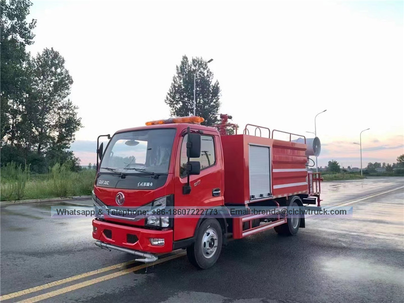 Dongfeng 4000liter Water Tank Fire Truck, 4x2 4CBM Fire Truck Tagagawa ng Tsina