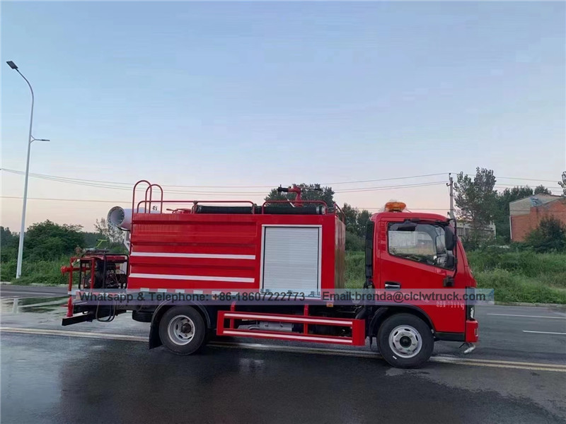 Dongfeng 4000liter Water Tank Fire Truck, 4x2 4CBM Fire Truck Tagagawa ng Tsina
