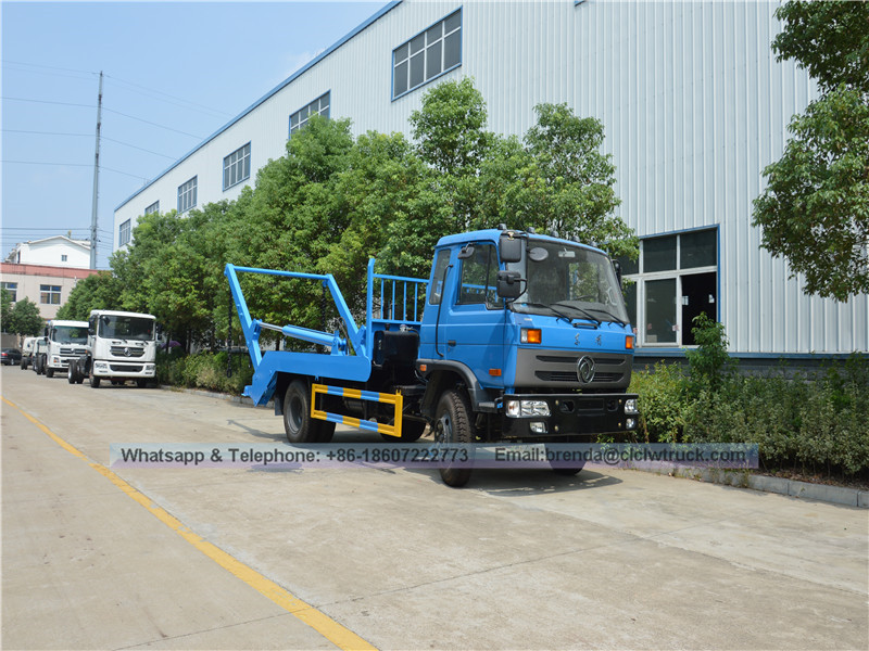 Dongfeng รถบรรทุก 8 CBM สวิงอาร์มมูลฝอย