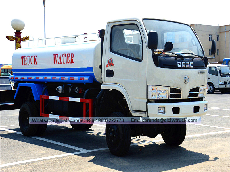 डोंगफेंग DFAC 4x4 5000liter छोटे पानी ट्रक