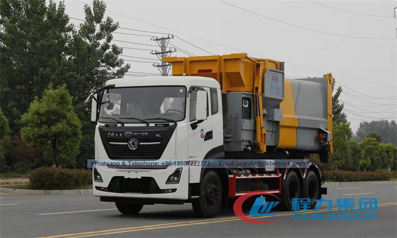 Dongfeng Kinland 16CBM شاحنة القمامة الحاويات القابلة للفصل