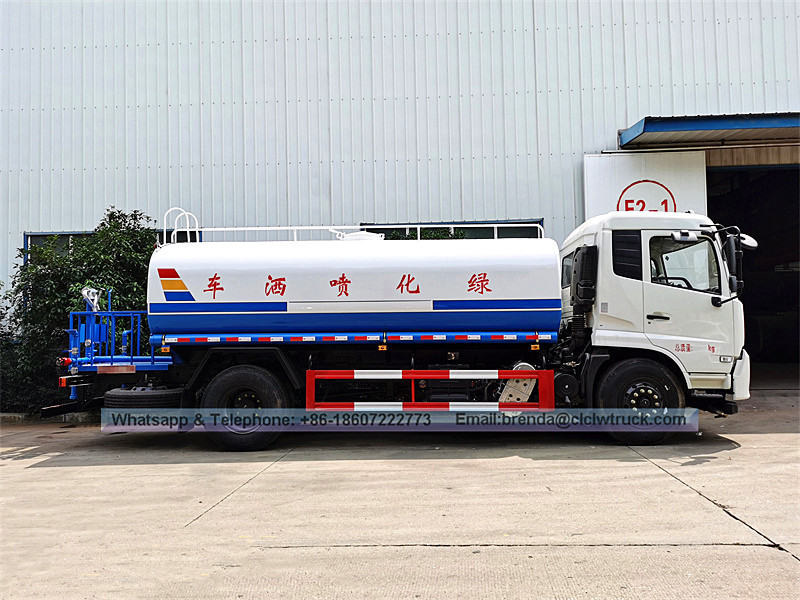 Dongfeng Tianjin 12000L ผู้จัดจำหน่ายรถบรรทุกน้ำจีน, ผู้ผลิตรถบรรทุกน้ำ 12CBM ประเทศจีน