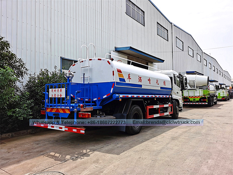 Dongfeng Tianjin 12000L ผู้จัดจำหน่ายรถบรรทุกน้ำจีน, ผู้ผลิตรถบรรทุกน้ำ 12CBM ประเทศจีน