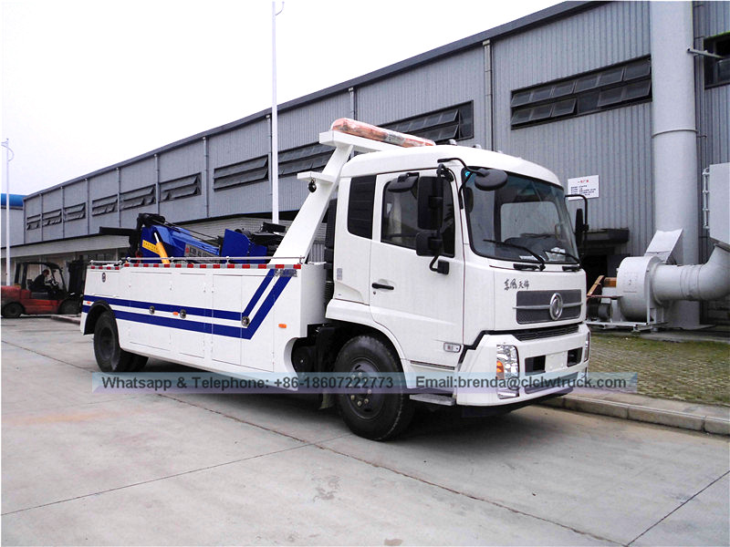 Dongfeng Tianjin 4X2 lifting weight 8 ton tow truck