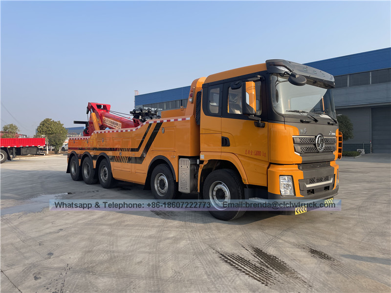 हॉट सेल शेकमैन 40 टन हैवी ड्यूटी रोड व्रेकर/टोइंग ट्रक रिकवरी ट्रक रोटेशन बूम के साथ