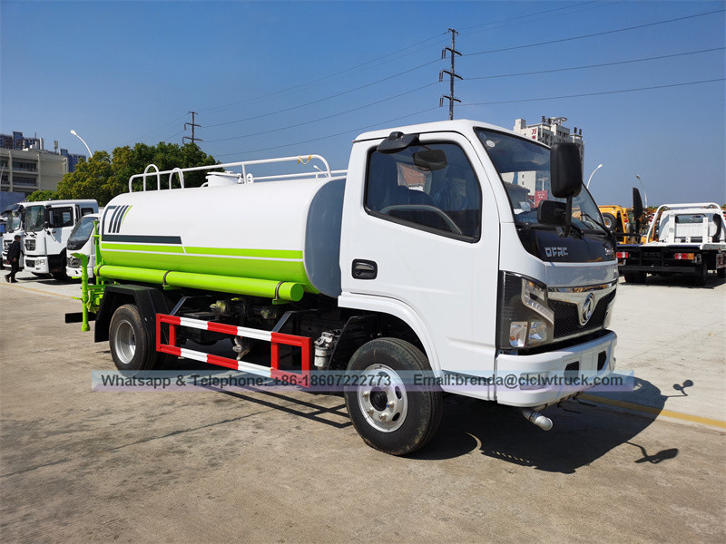 Dongfeng water truck 5000liter, supplier ng trak ng tubig, supplier ng trak ng tubig na China