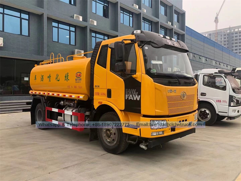 FAW 4x2 10000Liter water truck supplier china