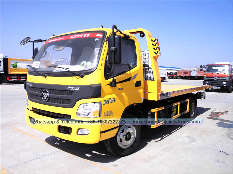 FOTON Aumark 4TON road tow truck supplier china,4X2 road wrecker truck supplier for sale
