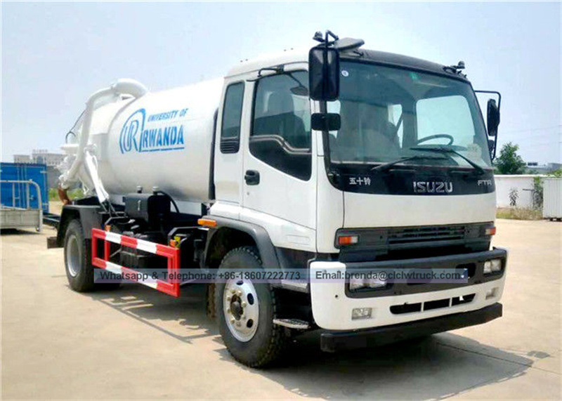 Japonais ISUZU 4x2 camion à vide 10000L SEWARE SUIGNANT PRICLE PRICHE CIRCUUM CIRE