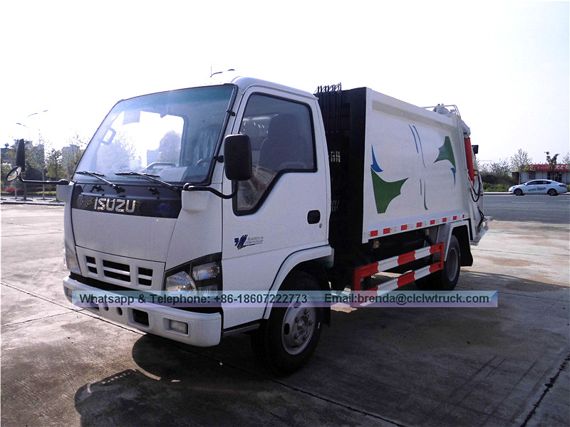 Японская японская isuzu 5m3 4*2 Компактор мусоровый грузовик.