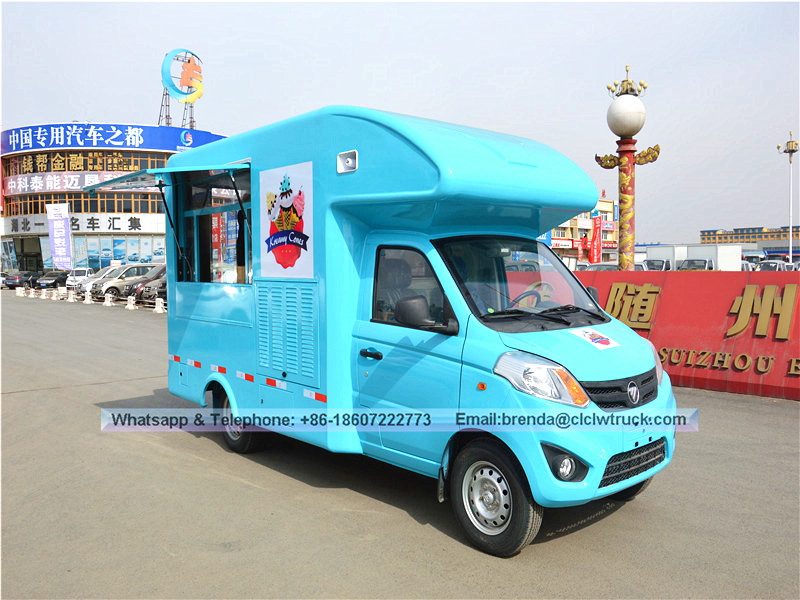 موردين شاحنات Foton Food New Truck الصين ، مورد شاحنات الوجبات السريعة للآيس كريم للبيع