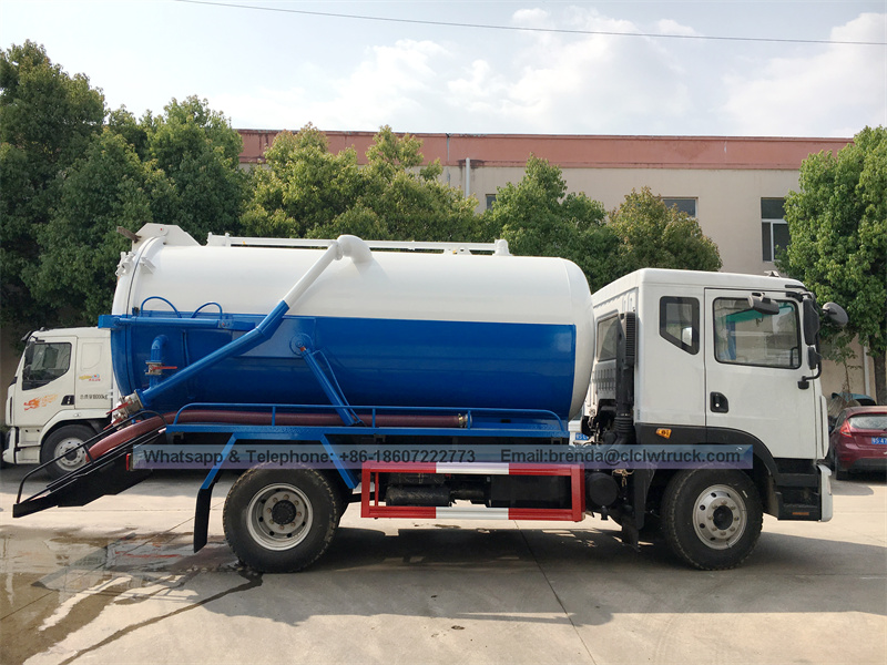 新的或二手Howo Dongfeng Foton 4x2污水真空吸力器卡车出售