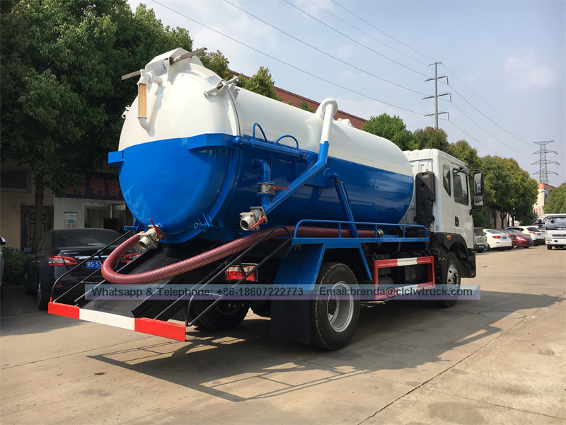 新的或二手Howo Dongfeng Foton 4x2污水真空吸力器卡车出售