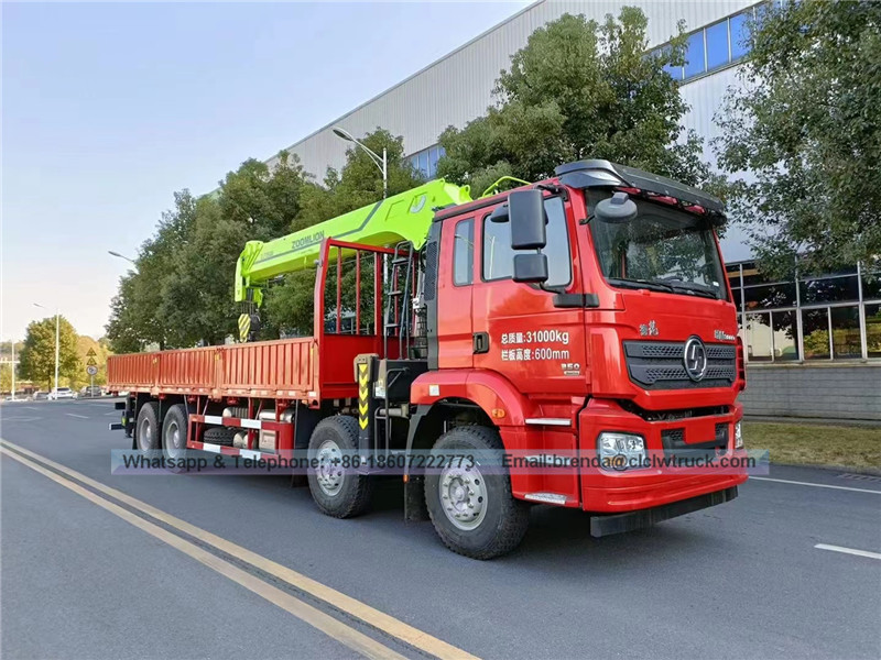 SHACMAN 10-16 ton Knuckle Folding Truck With Crane