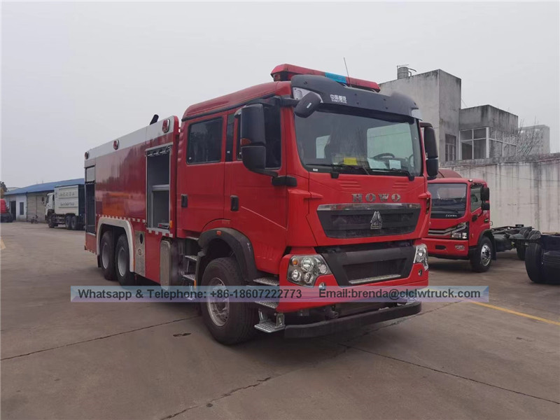 SINOTRUK HOWO 12000liters fire truck manufacturer china,6X4 water tank fire truck supplier