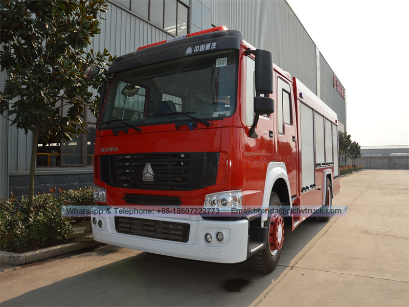 Xe cứu hỏa Sinotruk 8000liters, Nhà sản xuất xe cứu hỏa Howo 4x2 Trung Quốc, nhà cung cấp xe cứu hỏa Trung Quốc