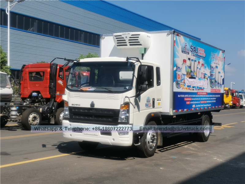 Sinotruk Howo Trucked Truck- Freezer Truck-Truck-Howo Truck Truck Mustrize China-Refrigerator Cargo Cargo 7 Tons-4x2 Truck Cargo Truck