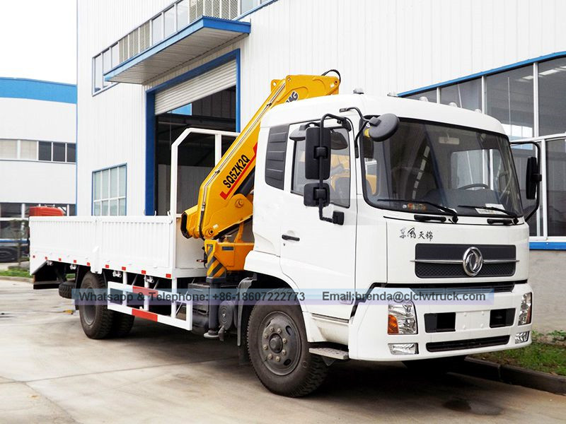 Dongfeng 8ton folding boom truck-mounted crane truck for sale