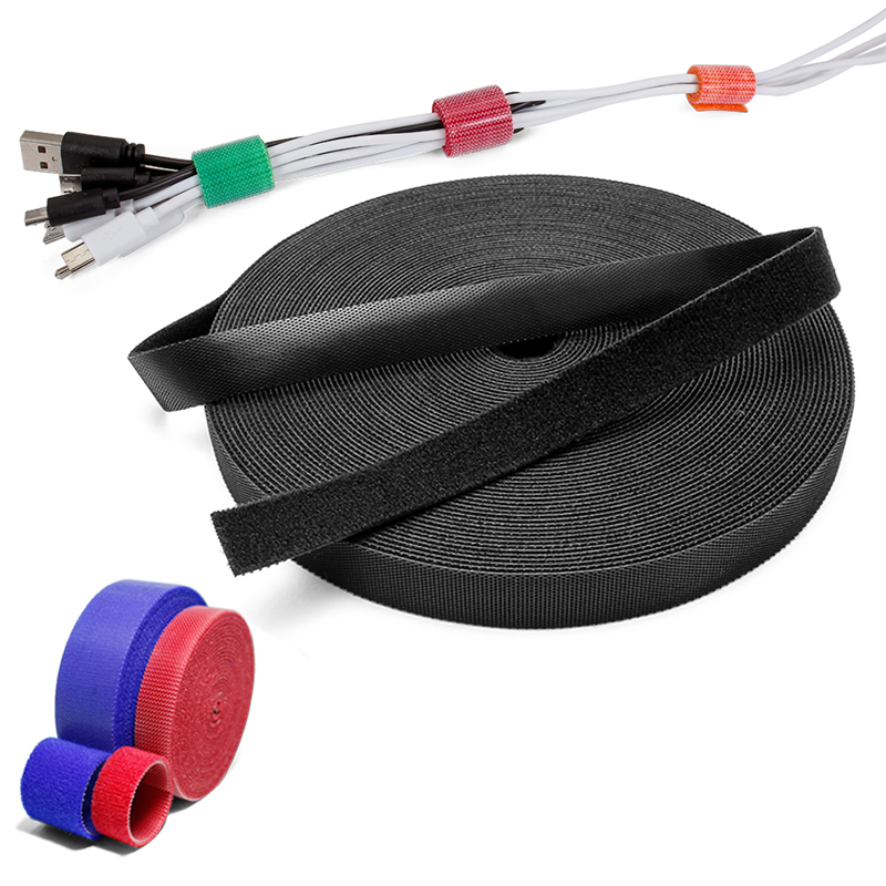 Accessori adesivi per tende elfo nero Alta rigidità 25mm 20mm 15mm 10mm 100% nylon per agganciare e agganciare