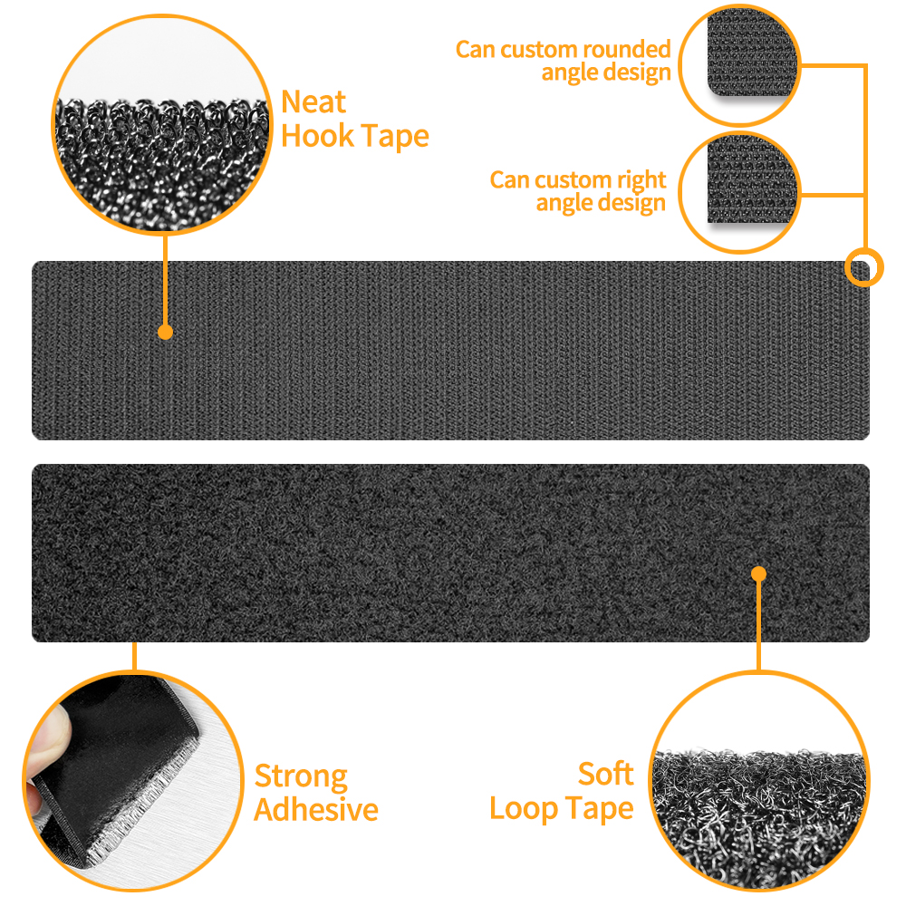 Car License Plate Fixing Tape Hook and Loop Double Sided Adhesive Number Plate Sticky Pads