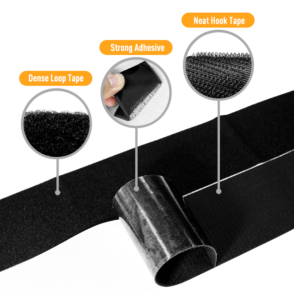 Car license plate holder hook and loop tape self adhesive number plate holder magic tape fastener