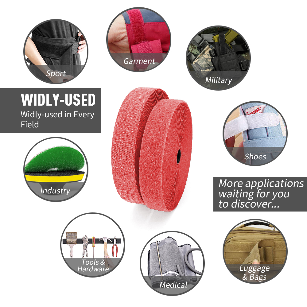 Bevestigingsschoenen met accessoires gelijmd zacht dun klittenband klettband