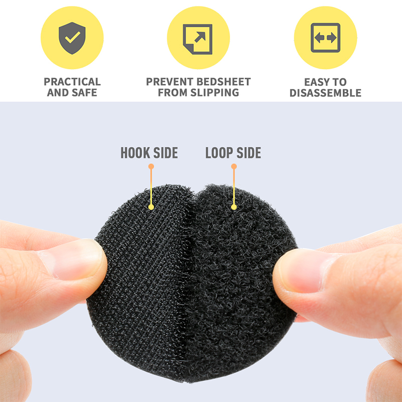 Hochleistungskleber mit Kleberücken Gestanzte Klettpunkte mit magischem Befestigungsband