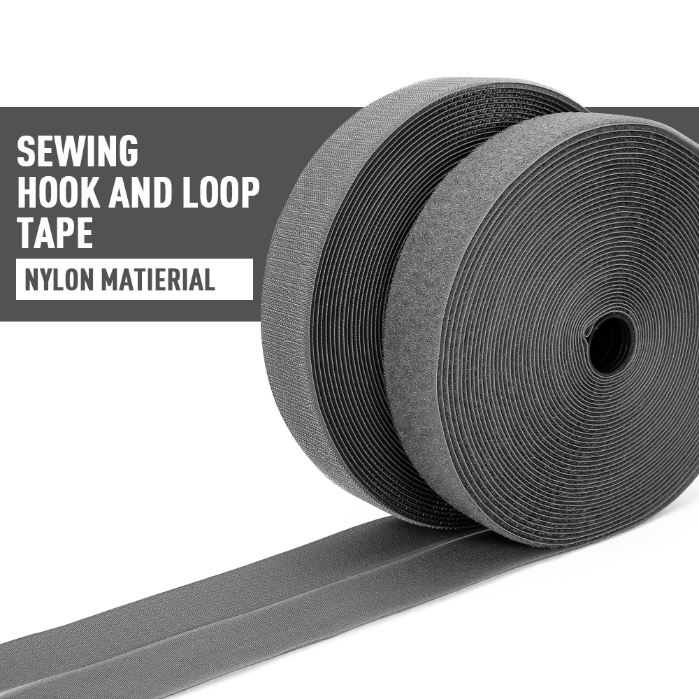 Verschiedene Breite Nylon Industrial Green Kleidungsstück Customized Custom Bunte 20mm 100% Nylon auf Haken und Schlaufe Klebeband nähen