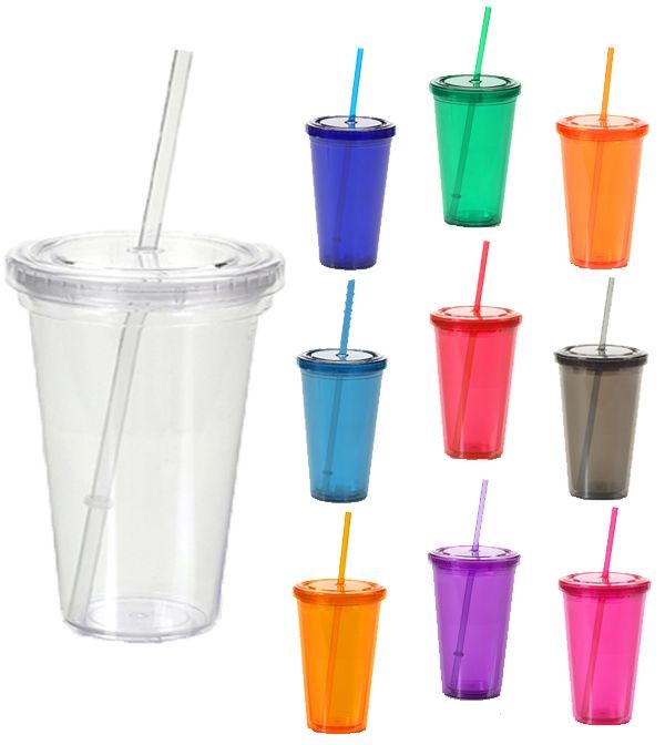 Taza plástica de fiesta con tapas