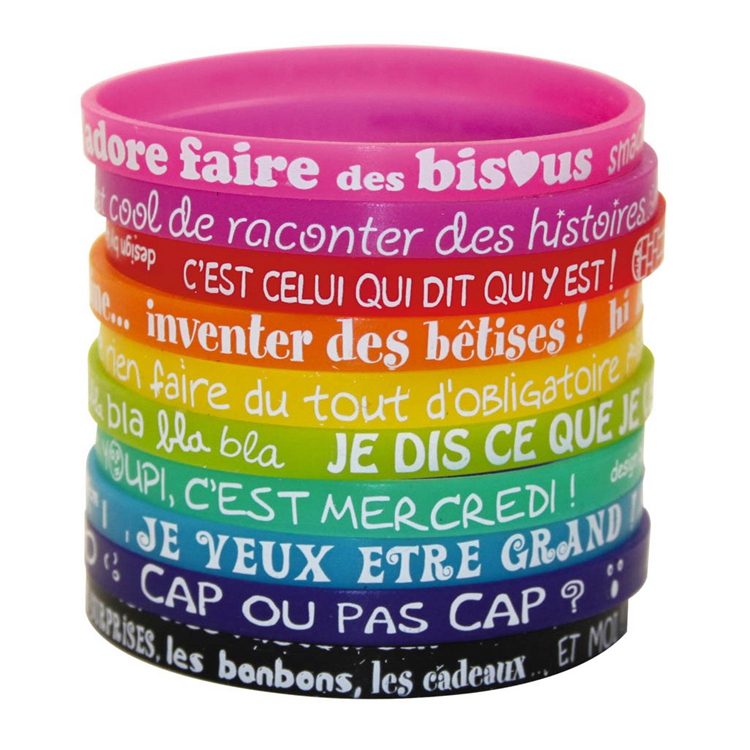 Bracelet personnalisé de silicone de bracelets pour des événements