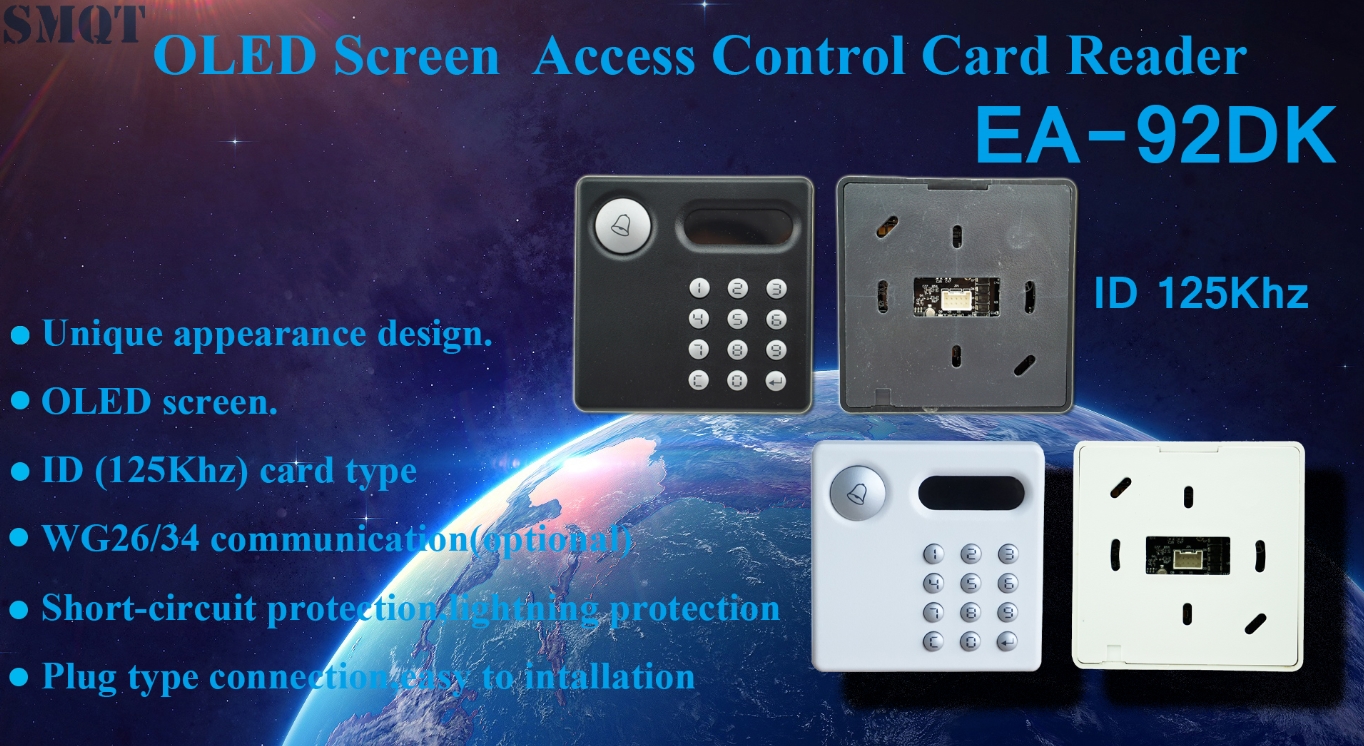 OLED Screen ID(125Khz) Access control card reader EA-92DK