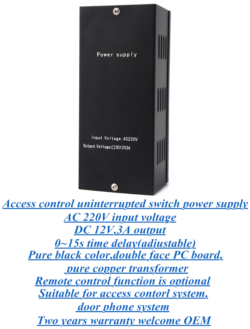 EA-37A,access control power supply,switch power supply, DC 12V,3A power supply,220V power supply