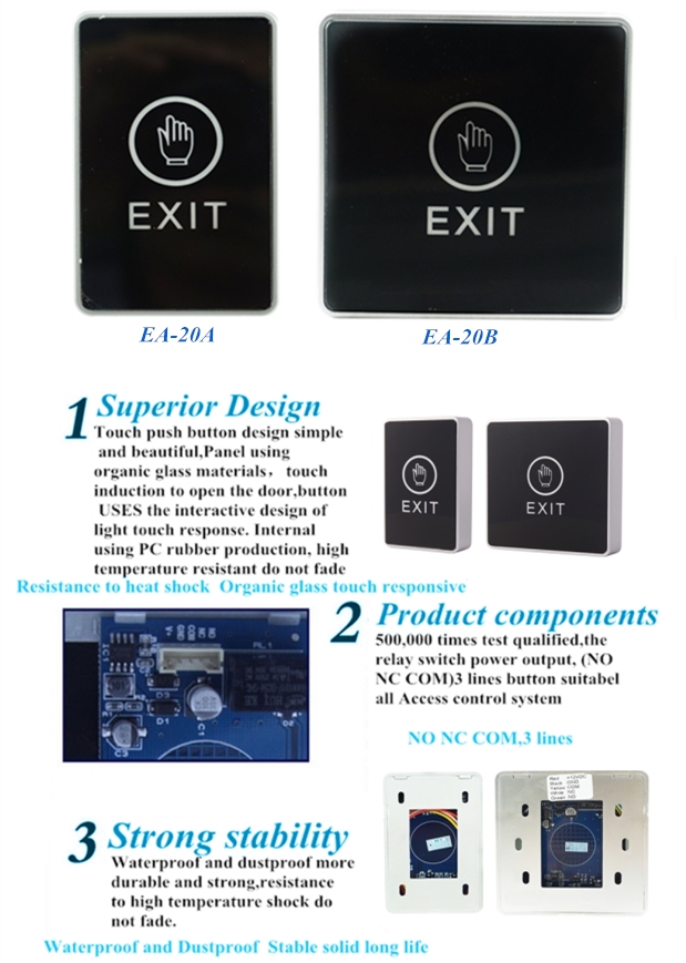 LED back light door switch button