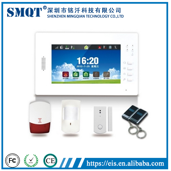 EB-839 Plataforma de operação visualizada 7 polegadas Touch Screen Wireless GSM Home Alarm