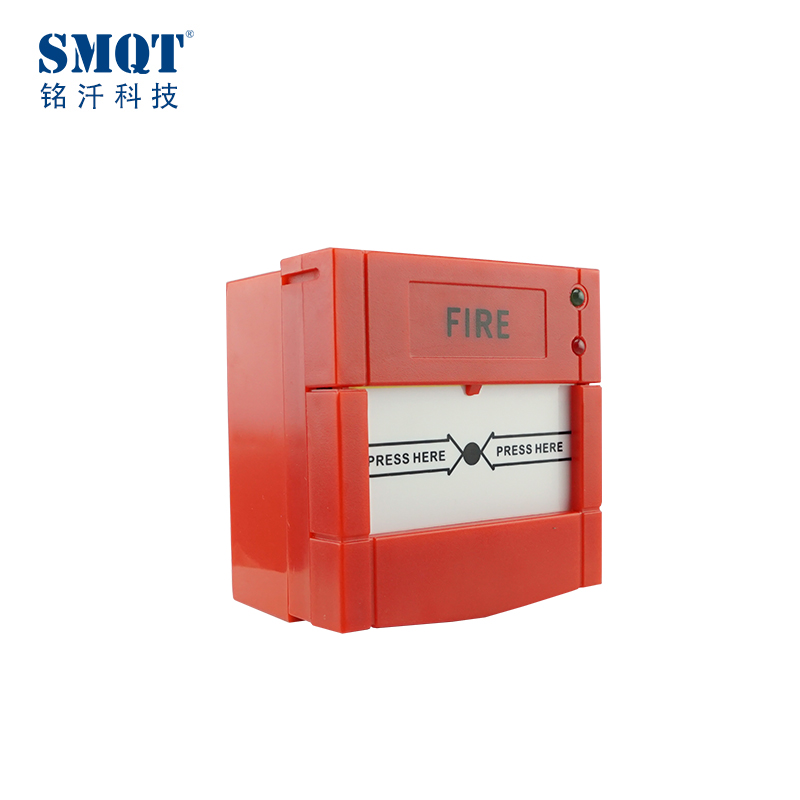 Bouton de point d'appel d'urgence de réinitialisation d'alarme incendie automatique avec 2 LED
