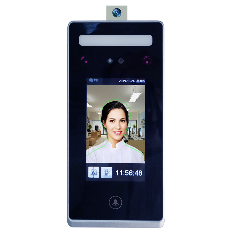 قارئ ديناميكي داخلي للوجه وبصمات الأصابع مع وظيفة قياس درجة حرارة الجبين