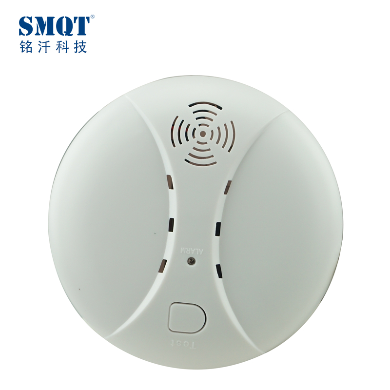 SMQT New Wireless 433MHz/Standalone photoelectric smoke detector with 9V battery for home alarm system